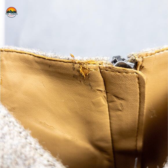 Aerosoles Zirah Ankle Booties Taupe Side Zipper Round Toe Wedge Women's Size 11M - Picture 12 of 13